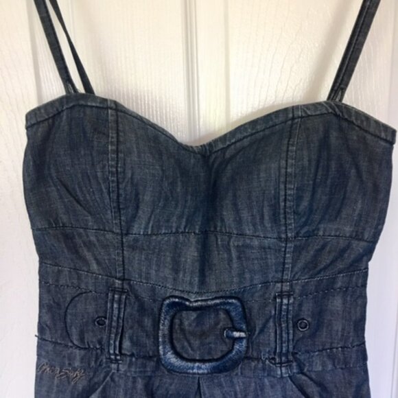 RARE Vintage Miss Sixty denim dress 100% cotton with built in bra size xs - Picture 14 of 16